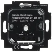 Busch-Jaeger 2112 U-101, Dimmer, Eingebaut, Drehregler, Schwarz, 230 V, 50 - 60 Hz