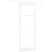 vidaXL Schiebetür ORKDAL Weiß 93 x 232 cm Massivholz Kiefer und Glas