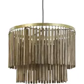 Light & Living Gularo Pendelleuchte - Dunkelbraunes Holz - Ø60cm - Modern & Luxe