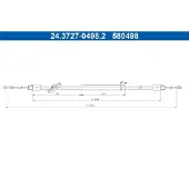 Ate Seilzug, Feststellbremse 24372704982 für Mercedes