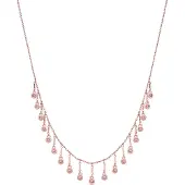 Luxenter Brilliant Zirconia-Halskette aus 18-karat-Roségold – Yaferth
