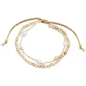 Luxenter -Armband, Metalllegierung mit champagnerfarbenen Zirkonia, 18K vergoldet