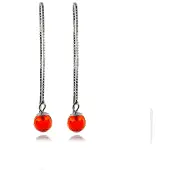 Luxenter -Ohrringe aus 925er Sterlingsilber mit orangefarbenem hydrothermalem Quarz mit Rhodiumbeschichtung – Yedia