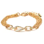 Luxenter Armband mit funkelnden Zirkonia-Steinen, 18 Karat Gelbgold-Finish – Hidvis