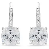 Luxenter Ohrringe, 925 Sterling Silber mathzi und rhodiniert glänzend Zirkonia Finish