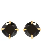 Luxenter Ohrringe, 925er Sterlingsilber und 18K vergoldeter Onyx Zirkonia