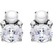 Luxenter 925 Sterlingsilber- und Brilliant Zirconia-Ohrringe mit Rhodium-Finish – Ward