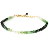 Luxenter Grüner Kristall Armband aus 18K Gelbgold - Halok
