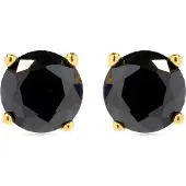 Luxenter Ohrringe, 925er Sterlingsilber und 18K vergoldeter Onyx Zirkonia