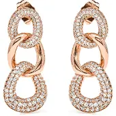 Luxenter Ohrringe mit Zirkonia-Brillanten, 18 Karat Gelbgold-Finish – Lik