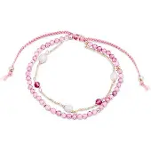 Luxenter -Armband aus Metalllegierung und rosafarbenem Turmalin, 18 Karat vergoldet