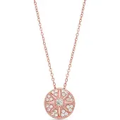 Luxenter -Halskette aus brillantem Metall und Zirkonia-Legierung, abgeschlossen in 18-karat-Roségold – Fredry