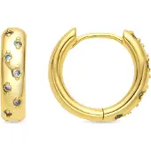 Luxenter Ohrringe mit 18 Karat Gelbgold-Finish und funkelnden Zirkonia – Yase