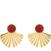 Luxenter Korallenohrring aus 18K Gelbgold - Almia