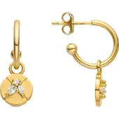 Luxenter Ohrringe aus 925er Sterlingsilber mit funkelnden Zirkonia-Steinen, 18 Karat vergoldet – Ufore