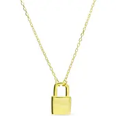Luxenter Imlor-Halskette aus 925er Sterlingsilber mit 18 Karat Gelbgoldplattierung