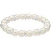 Luxenter Weißperlenarmband in Silber – Clasow