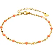 Luxenter -Armband aus Metalllegierung und orangelackiert, lackiert in 18-karat-Gelbgold – Basor