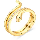 Luxenter Ring mit funkelndem Zirkonia, 18 Karat Gelbgold-Finish – Sasso