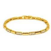 Luxenter Armband aus funkelnden Zirkonia mit 18 Karat Gelbgold-Finish – Tavli