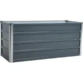 ESTEXO Metall Blumenbeet Hochbeet 100x40x45 cm Grau Pflanzbeet Gemüsebeet Pflanzkasten