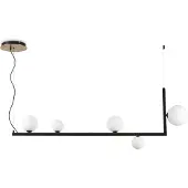 Ideal Lux Aufhängung Industrial-Minimal Vögel Metall Schwarz 5 Lichter G9 3W 3000K Warmes Licht