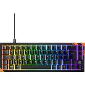 Cherry K5 PRO TMR COMPACT, Kabelgebunden, USB, Mechanischer Switch, QWERTZ, RGB-LED, Schwarz, Orange
