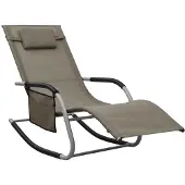 vidaXL Sonnenliegen 2 Stk. Textilene Taupe und Grau