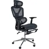 CLP Bürostuhl Grover Ergonomisch, Schreibtischstuhl, atmungsaktiv und verstellbar schwarz