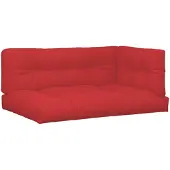 vidaXL Palettenkissen 5-tlg. Rot Stoff