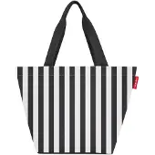 Reisenthel shopper M, Einkaufstasche, Tragetasche, Tasche, Summerstripes Black, 15 L, ZS7086