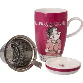 Goebel Freundlieb - Ich muss gar nix Teetasse mit Deckel und Sieb