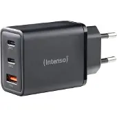 Intenso Power Adapter W65ACC, USB Netzteil mit 1 USB-A und 2 USB-C Anschlüssen, schwarz, Drinnen, 120 - 140 V, 50/60 Hz, 65 W, 11 V, Schwarz