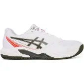 Asics Tennisschuh "GEL-DEDICATE 9 CLAY", Herren, Gr. 49, weiß (weiß, vintage khaki), Synthetik, Schuhe Tennisschuh, Sandplatzschuhe für Ascheplätze
