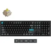 Keychron Q6 Ultra 8K, Volle Größe (100%), Verkabelt & Kabellos, USB + RF Wireless + Bluetooth, Mechanischer Switch, RGB-LED, Schwarz