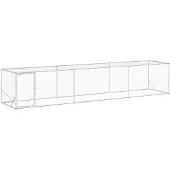 vidaXL Hühnerzelt Silber 500 x 100 x 100 cm Verzinkter Stahl