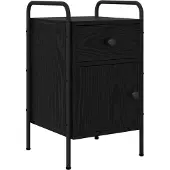 vidaXL Nachttisch Schwarze Eiche 35 x 36,5 x 61 cm Holzwerkstoff