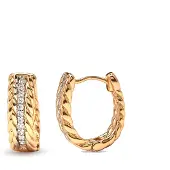 Luxenter Ohrringe aus Brillanz-Zirkonia mit 18-karätiger Gelbgold-Beschichtung – Rah