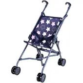 Knorrtoys Puppenbuggy Sim - "star blue pink"