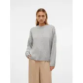 Vero Moda Strickpullover "VMBOOM LS O-NECK PULLOVER GA NOOS" Materialmix, loose fit