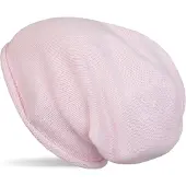 StyleBREAKER Strickmütze "Feinstrick Beanie Mütze mit Rollrand", Herren, rosa (rose), Obermaterial: 100% Polyacryl PAN., Modisch, Mützen Strickmütze