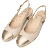 Ara Slingpumps "NIZZA" Blockabsatz, Festtagsschuh, Abendschuh, Kontrastbesatz