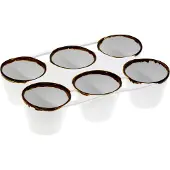 Magu Pfitzaufform "Backbraun" 6er weiß / braun