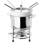 Beka Fondue Set "Roma" Ø 16 cm 1500 ml silber / weiß