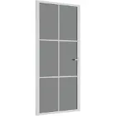 vidaXL Innentür 93x201,5 cm Weiß ESG-Glas und Aluminium