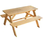 Fun House Gartenmöbel - Picknicktisch aus Holz H.53 x L.95 x T.100 cm - Einfache Montage!
