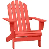 vidaXL Adirondack-Gartenstuhl Massivholz Tanne Rot