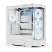 Aerocool P500A-WT, Midi Tower, PC, Weiß, ATX, micro ATX, Mini-ITX, SPCC, Gehärtetes Glas, Gaming
