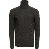Rusty neal Fein gestrickter Turtleneck-Pullover mit V-Muster