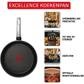 Tefal Excellence G3200602, Rund, Allzweckpfanne, Schwarz, Aluminium, Thermo-Punkt, Keramik, Elektro, Gas, Halogen, Induktion, Versiegelte Platte